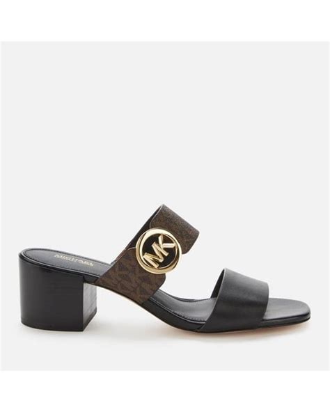 michael michael kors summer mid - heeled mules|michael kors women's mules.